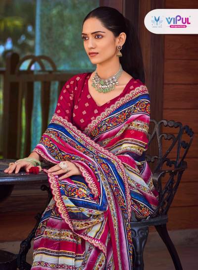 VIPUL LADLEE 88920 TO 88925 DESIGNER PRINTED SAREE WHOLESALER IN INDIA